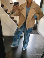 Moda Italia, super leuke stoffen lammy coat, one size, Maat 38/40 (M), Moda Italia, Beige, Nieuw