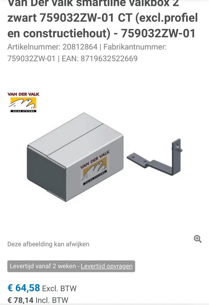 Van der Valk Smartline valkbox 2 en 3 dakhaken zonnepanelen, Doe-het-zelf en Verbouw, IJzerwaren en Bevestigingsmiddelen, Nieuw