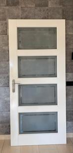 Witte opdek binnendeur, 80 tot 100 cm, Ophalen of Verzenden, Zo goed als nieuw, 200 tot 215 cm