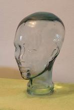 Vintage grote mannequin hoofd helder glas, Ophalen of Verzenden