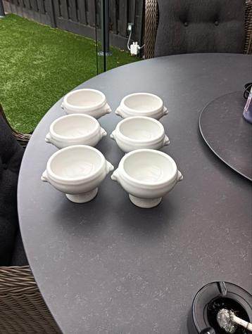 6 Vintage Soepkommen - Aardewerk beschikbaar voor biedingen