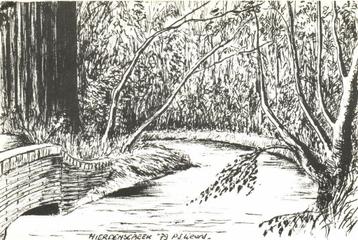 Hierdensebeek 79 P.J. Weerd - tekening - 1979 gelopen beschikbaar voor biedingen