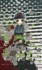Skateboard boy 3 luik tricot paneel, Hobby en Vrije tijd, Stoffen en Lappen, 120 cm of meer, Nieuw, Ophalen of Verzenden, Katoen
