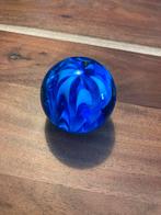 Blauwe glazen presse-papier, Ophalen of Verzenden