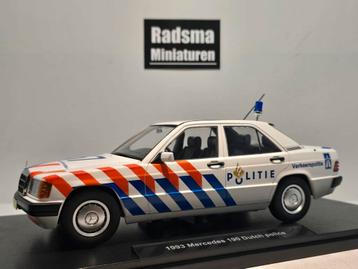 Mercedes-Benz 190e " Rijkspolitie " 1993 - 1:18 Triple9 beschikbaar voor biedingen