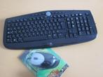 Toetsenbord Logi Media Keyboard 600 USB, Ophalen, Zo goed als nieuw, Qwerty, Logitech toetsenbord