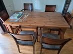 6 mooie houten eetkamerstoelen, Huis en Inrichting, Ophalen, Gebruikt, Bruin, Vijf, Zes of meer stoelen