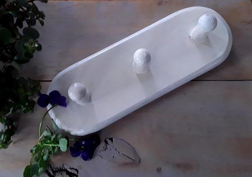 Brocant houten kapstok / kapstokje, Huis en Inrichting, Woonaccessoires | Kapstokken, Gebruikt, Wandkapstok, Hout, Ophalen of Verzenden
