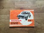 handleiding instructieboekje    Honda  Civic     1977     NL, Ophalen of Verzenden