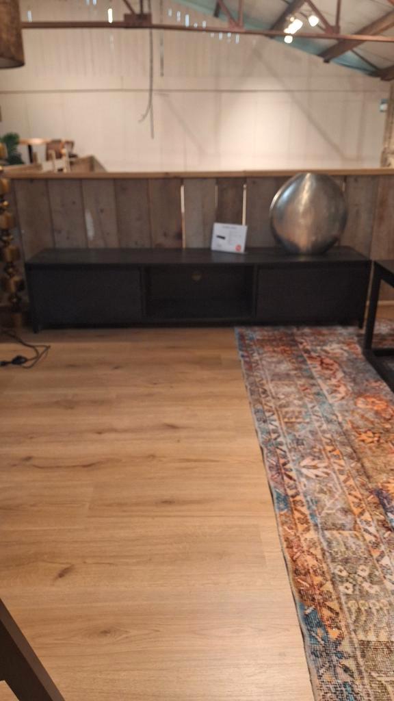 TV-kast Paterno Staal/Mango, Huis en Inrichting, Kasten | Ladekasten, Nieuw, Minder dan 100 cm, 150 tot 200 cm, 25 tot 50 cm, Teakhout