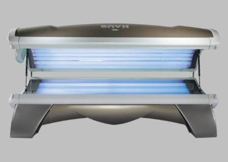 Te koop Hapro Onyx 26/5 CDS zonnebank, Witgoed en Apparatuur, Zonnebanken en Gezichtsbruiners, Refurbished, Zonnebank dubbelzijdig