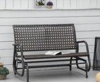 schommelbank voor 2 personen in rotan look, staal+polyrattan, Ophalen, Nieuw, Rotan, Schommelbank