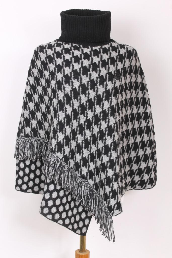 Wollen poncho van ARMANI maat M, Kleding | Dames, Truien en Vesten, Zo goed als nieuw, Maat 38/40 (M), Zwart, Verzenden