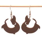 TECKEL oorbellen BRUIN super cute!!!!, Sieraden, Tassen en Uiterlijk, Overige materialen, Hangers, Bruin, Verzenden