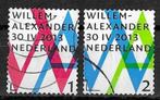 NVPH NR 3057+3058 WILLEM ALEXANDER GESTEMPELD UIT 2013, Postzegels en Munten, Postzegels | Nederland, Ophalen of Verzenden, Na 1940