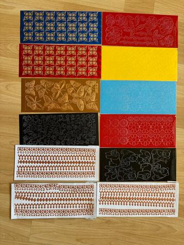 12 Stickervellen voor kaarten en plakboeken beschikbaar voor biedingen