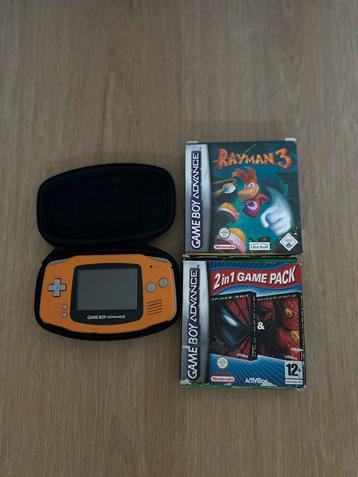 Game Boy Advance + Rayman 3 & Spider-Man spellen beschikbaar voor biedingen