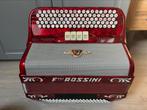 Rossini B-griff, 120 bas 16-8-8-8, Muziek en Instrumenten, Accordeons, Gebruikt, Knopaccordeon, 120-bas, Met riemen