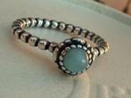 Pandora ring maat 56, Blauw, Ophalen of Verzenden, Zo goed als nieuw, 17 tot 18