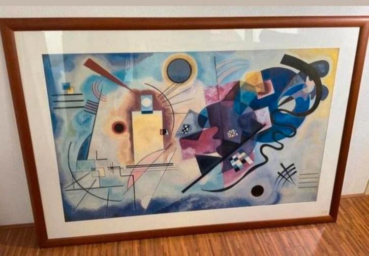WASSILY KANDINSKY Yellow Red Blue XXL-reproduktie ingelijst, Antiek en Kunst, Kunst | Schilderijen | Modern, Ophalen