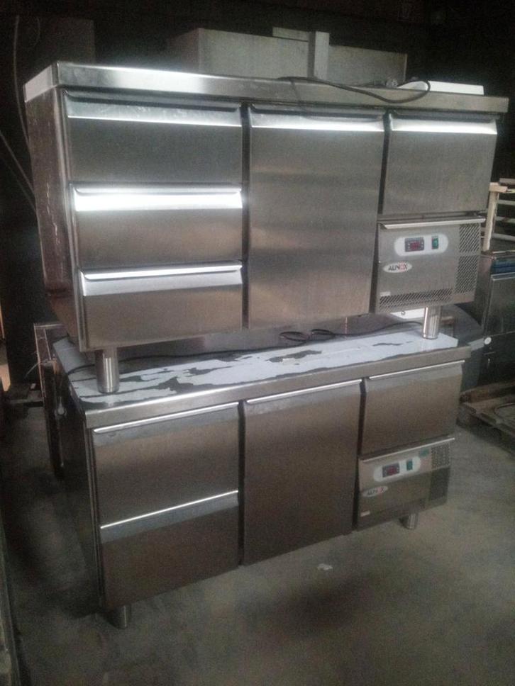 Afinox RVS Koelwerkbank met Motor, Zakelijke goederen, Horeca | Keukenapparatuur, Koelen en Vriezen, Gebruikt, Ophalen