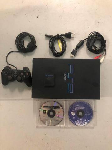 PS2 Console Compleet met Controller, Games & Geheugenkaart beschikbaar voor biedingen