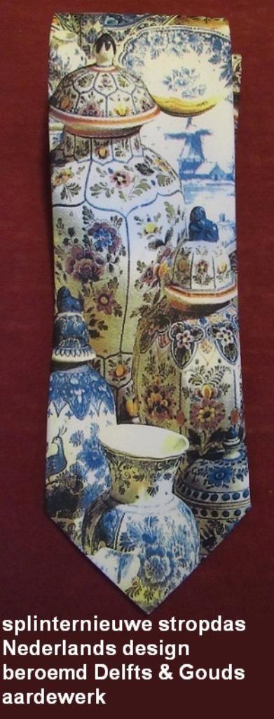 splinternieuwe NL design stropdas, beroemd aardewerk, Kleding | Heren, Stropdassen, Nieuw, Overige kleuren, Ophalen of Verzenden