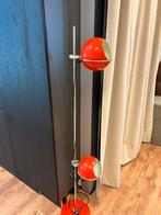 Vintage 70s bollamp rood gepo, Huis en Inrichting, Lampen | Vloerlampen, Ophalen, 70s, Zo goed als nieuw, Metaal
