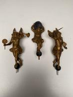 Antieke set houten beelden Friese klok, Minder dan 100 cm, Ophalen of Verzenden, Zo goed als nieuw, Hout