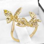 Luxury diamond ring- Natural mix rare colors, Ophalen of Verzenden, Zo goed als nieuw, Goud, Dame