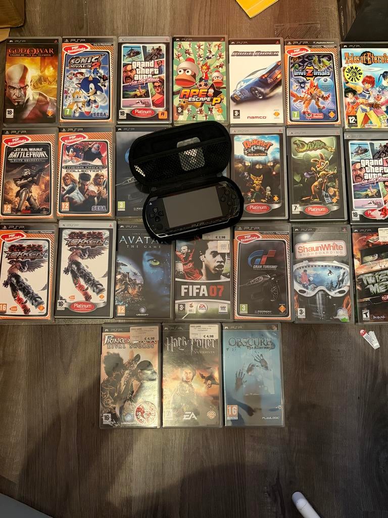 PSP met 24 games - incl. zeldzame titels!, Ophalen, Gebruikt, PSP, Met games