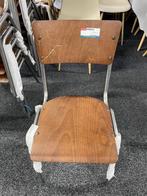 outlet - stoel old school - vintage metal - hout, Zakelijke goederen, Meubilair, Nieuw zonder verpakking, Ophalen