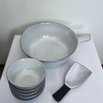 Vintage '60s Studio Fris Holland pindaset met schepje, Keramiek, Ophalen of Verzenden, Overige stijlen, Schaal of Schalen