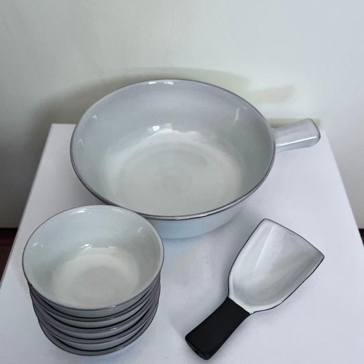 Vintage '60s Studio Fris Holland pindaset met schepje, Huis en Inrichting, Keuken | Servies, Zo goed als nieuw, Schaal of Schalen