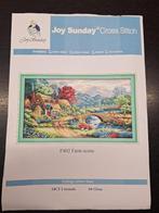 Borduurpakket nieuw: Boerderij uitzicht, Ophalen of Verzenden, Nieuw, Handborduren, Borduurpakket