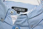 Italiaanse Portonova blouse overhemd maat M 39 / 40 streepje, Blauw, Portonova, Zo goed als nieuw, Halswijdte 39/40 (M)