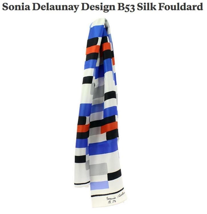 Sonia Delaunay 100% zijde sjaal Design B53, Antiek en Kunst, Kunst | Designobjecten, Ophalen of Verzenden