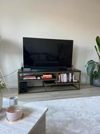 Tv meubel hout staal goud, Huis en Inrichting, Kasten | Televisiemeubels, Ophalen, Zo goed als nieuw, 25 tot 50 cm, Minder dan 100 cm