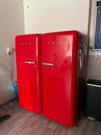 Smeg koelkast + vriezer, Witgoed en Apparatuur, Koelkasten en IJskasten, Ophalen, Gebruikt, 200 liter of meer, 60 cm of meer