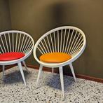 SALE Stoelen Yngve Ekström - Vintage Zweeds design Circle, Gebruikt, Drie, Wit, Hout