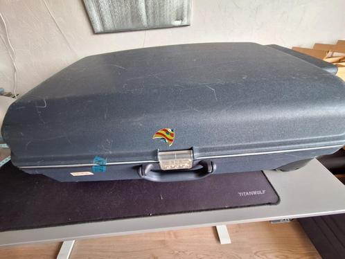 Stevige, blauw grijze samsonite koffer, Sieraden, Tassen en Uiterlijk, Koffers, Gebruikt, Hard kunststof, 70 cm of meer, 55 cm of meer
