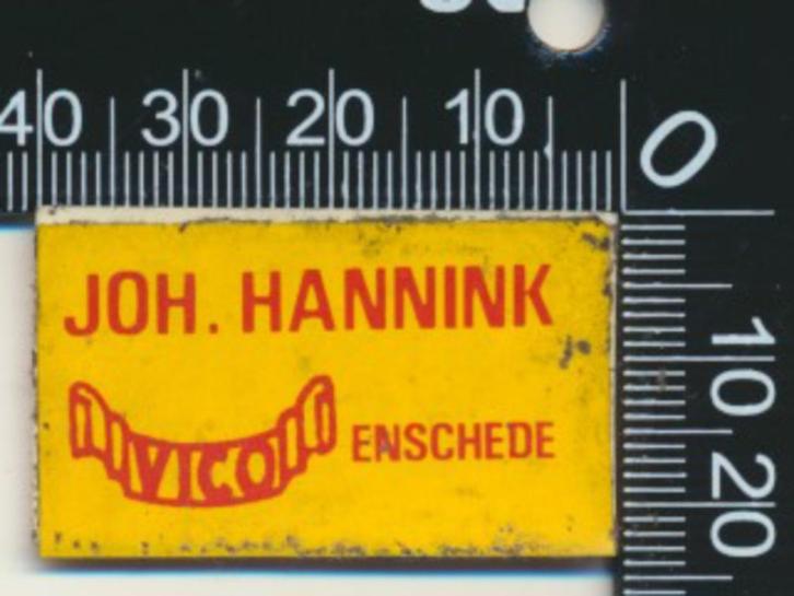 Sticker: Hannink - Enschede, Verzamelen, Stickers, Zo goed als nieuw, Bedrijf of Vereniging, Verzenden
