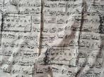 4 meter stof katoen Eijffinger muziek Mozart muziekbalken, Overige kleuren, 120 cm of meer, Ophalen of Verzenden, Katoen