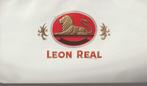 KISTETIKETTEN 4 STUKS LEON REAL, Verzamelen, Rookartikelen, Aanstekers en Luciferdoosjes, Ophalen, Zo goed als nieuw, Sigarenbandjes