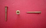 25-50st Messing houtschroeven verz kop boorgat 5 x 50mm bouw, N, Verzenden, Nieuw, N