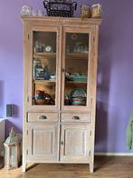 Teak houten vitrinekast, Huis en Inrichting, Kasten | Vitrinekasten, Ophalen, Met deur(en), Glas, 50 tot 100 cm