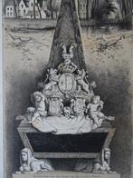 litho graftombe graaf van Bentinck kasteel Rhoon, Emrik 1880, Verzenden