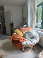 Papasan stoel van licht hout ., Huis en Inrichting, Stoelen, Ophalen, Bruin, Hout, Eén