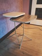 2 bijzettafeltjes van natuursteen., Huis en Inrichting, Tafels | Bijzettafels, 45 tot 60 cm, Overige materialen, Minder dan 55 cm