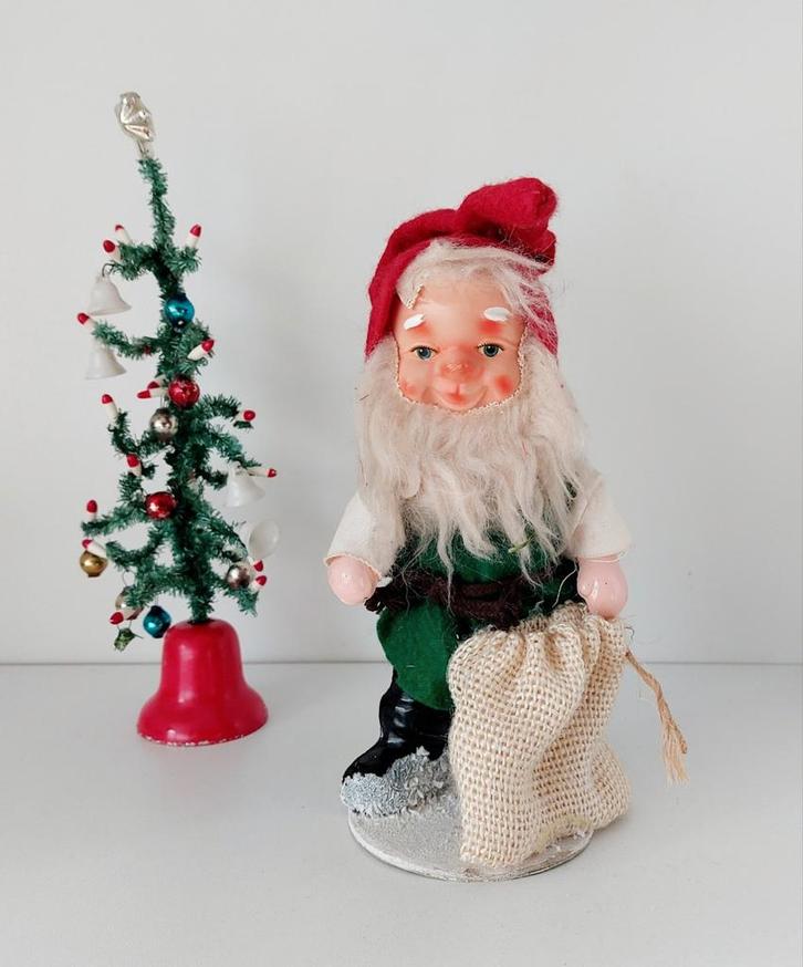 Vintage kerst kabouter snoep/candy container, Diversen, Kerst, Gebruikt, Ophalen of Verzenden